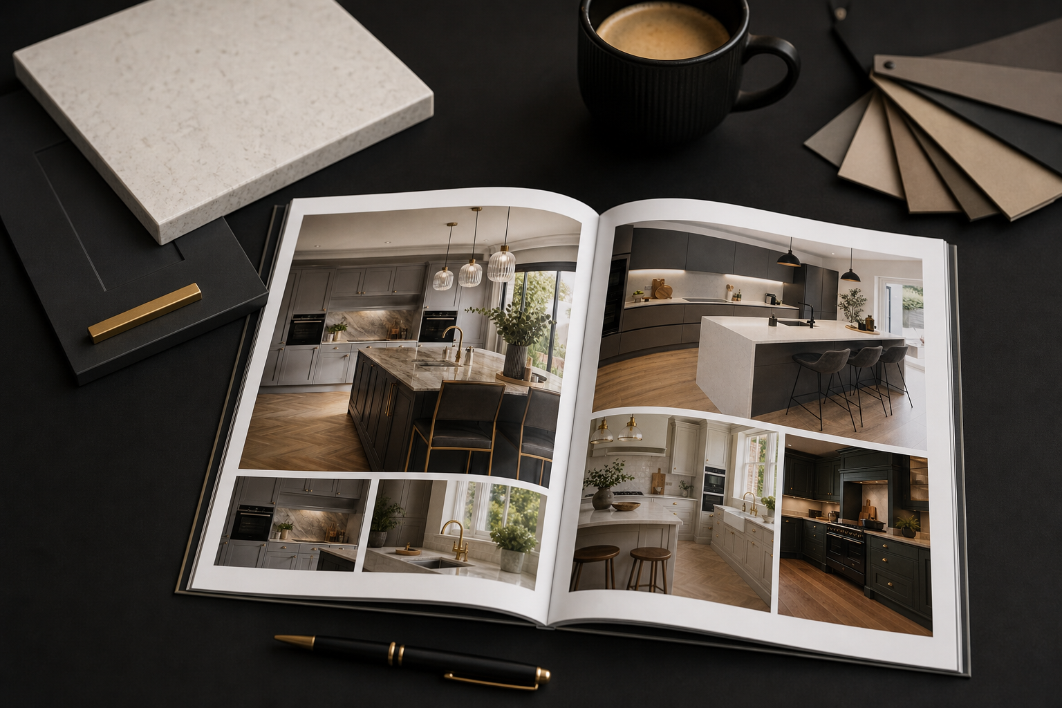 Premium kitchen brochure and package materials